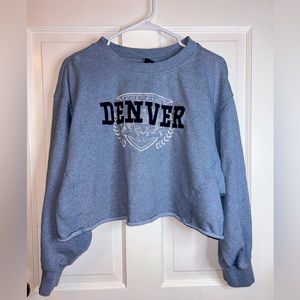 Denver Colorado Cropped Crew Neck Sweatshirt